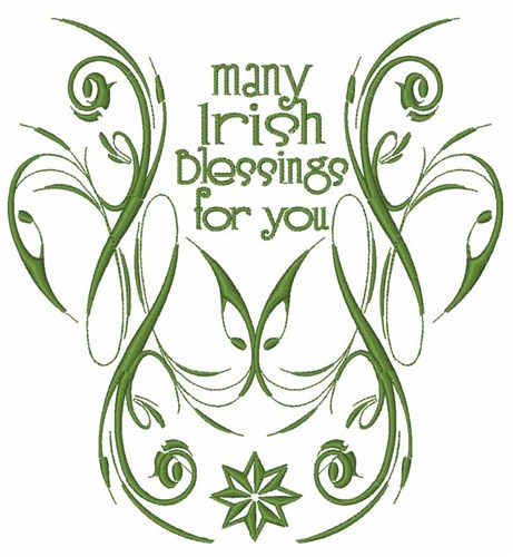 Irish Blessings Insignia Machine Embroidery Design