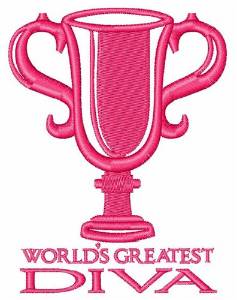 Picture of Greatest Diva Trophy Machine Embroidery Design