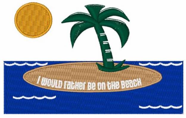 Picture of Island Beach Saying Machine Embroidery Design