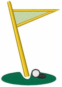 Picture of Golf Flag Hole Machine Embroidery Design