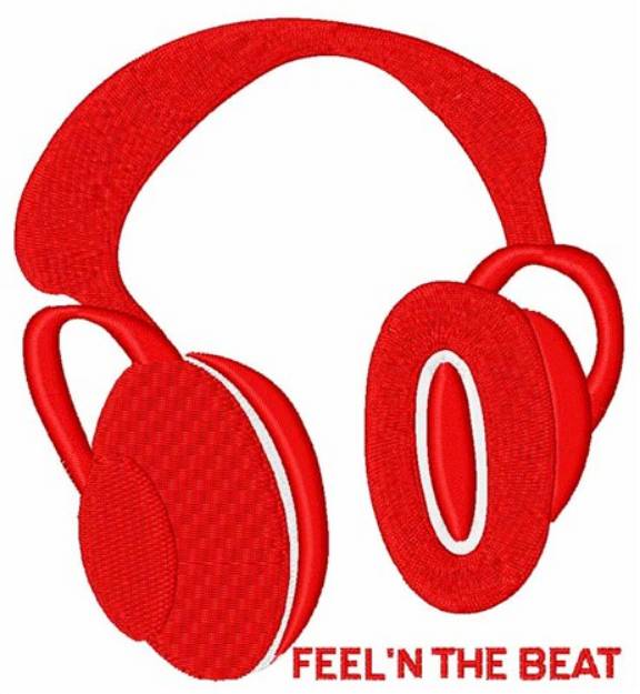 Picture of Headphones Beat Machine Embroidery Design
