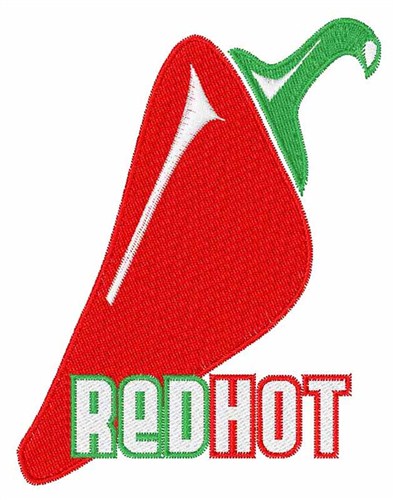 Red Hot Pepper Machine Embroidery Design