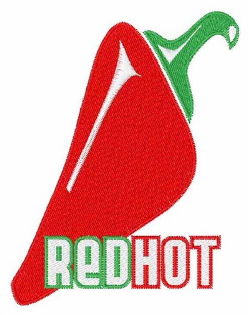 Picture of Red Hot Pepper Machine Embroidery Design