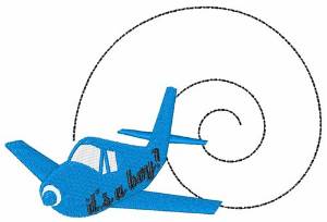 Picture of Airplane Its a Boy Machine Embroidery Design