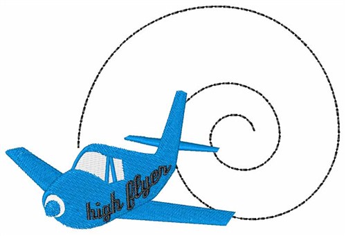 Airplane High Flyer Machine Embroidery Design