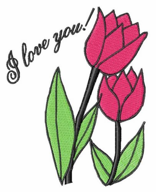 Picture of Tulips Love Machine Embroidery Design