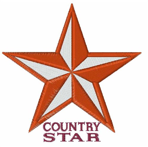 Country Star Machine Embroidery Design