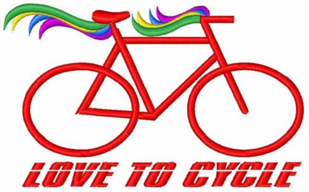 Picture of Love to Cycle Machine Embroidery Design
