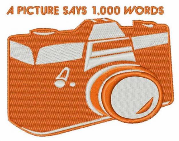 Picture of Camera Picture Words Machine Embroidery Design