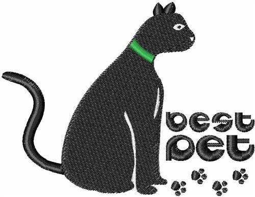 Cat Best Pet Machine Embroidery Design