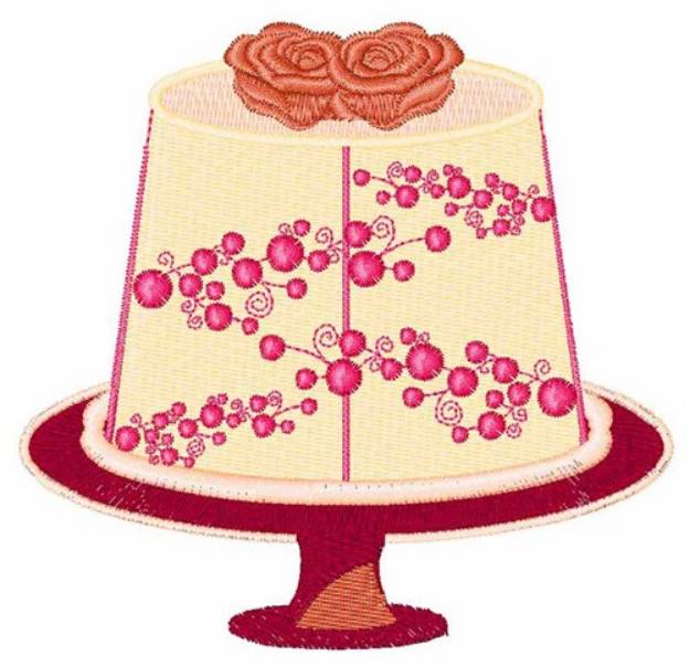 Picture of Floral Cake Machine Embroidery Design
