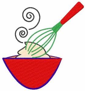 Picture of Whisk and Bowl Machine Embroidery Design