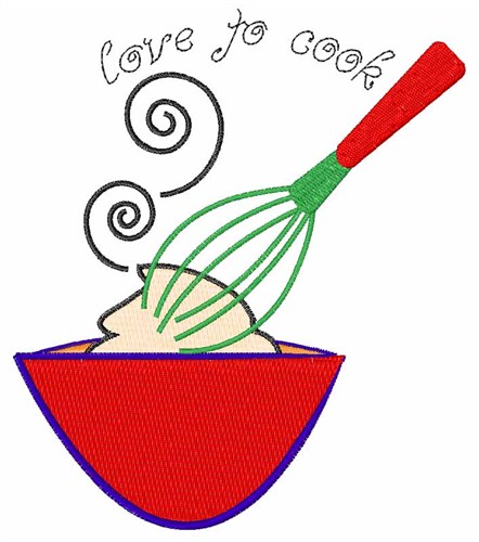 Love to Cook Machine Embroidery Design