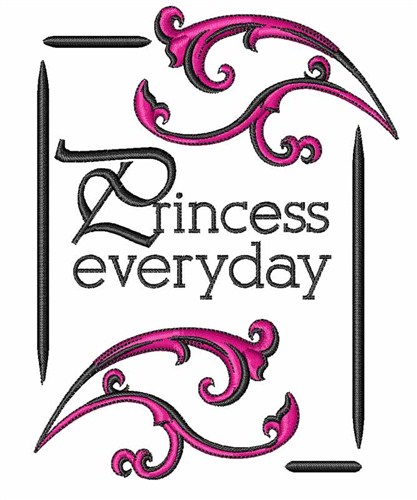 Princess Everyday Machine Embroidery Design