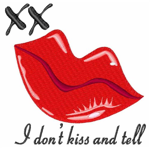 Kiss and Tell Machine Embroidery Design