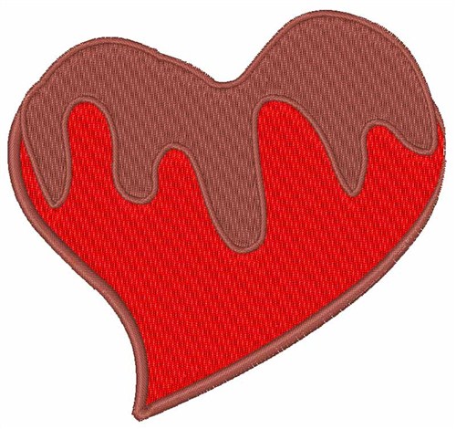 Chocolate Covered Heart Machine Embroidery Design