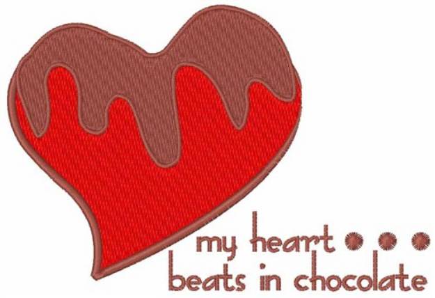 Picture of Heart Beats In Chocolate Machine Embroidery Design
