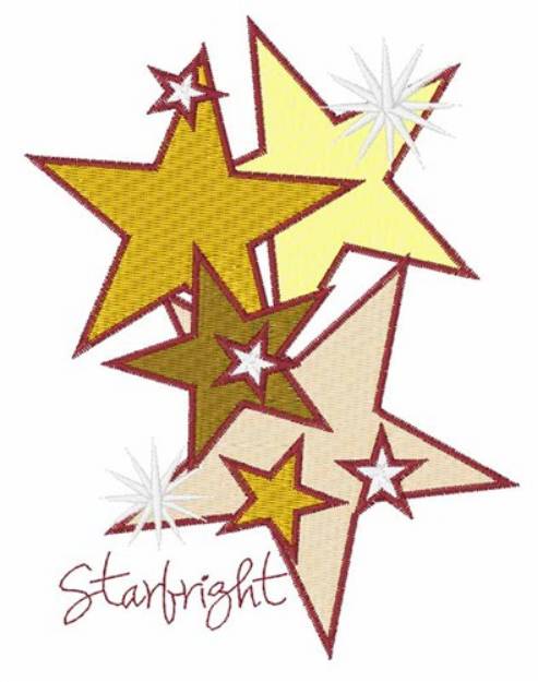 Picture of Starbright Stars Machine Embroidery Design