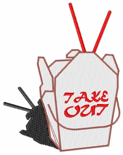 Take Out Food Machine Embroidery Design