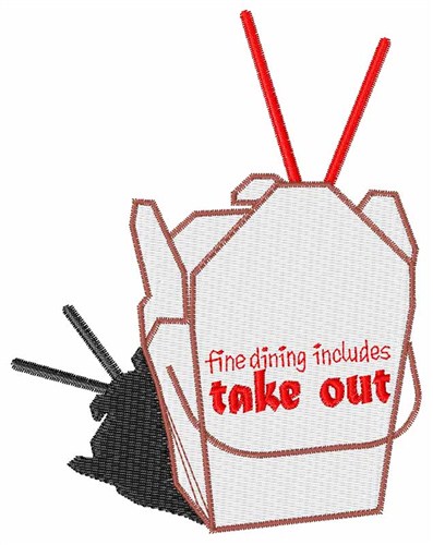 Take Out Dining Machine Embroidery Design
