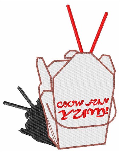 Take Out Yum Machine Embroidery Design