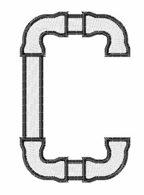 Picture of Plumbing Font C Machine Embroidery Design