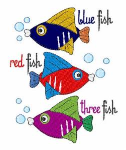 Picture of Blue Fish Machine Embroidery Design