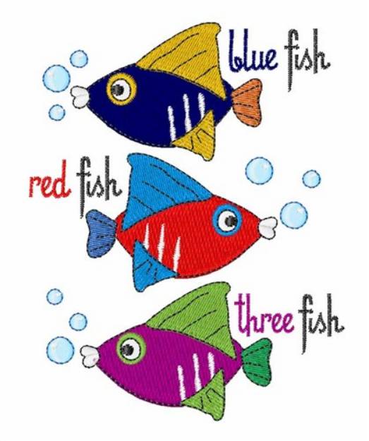 Picture of Blue Fish Machine Embroidery Design