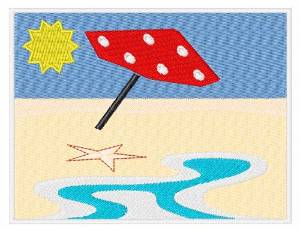 Picture of Beach Front Machine Embroidery Design