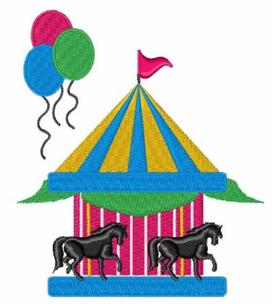 Picture of Carousel Machine Embroidery Design