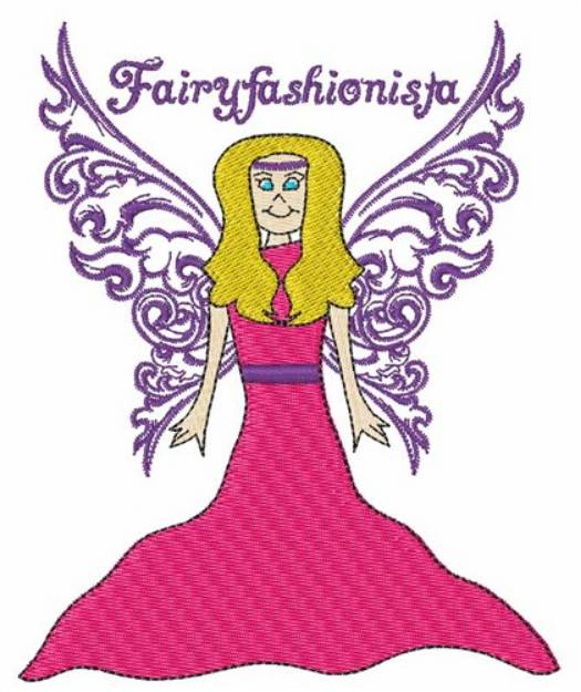 Picture of Fairy Fashionista Machine Embroidery Design