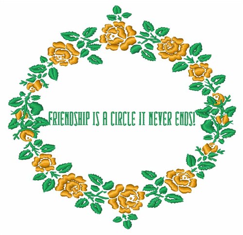 Friendship Is A Circle Machine Embroidery Design