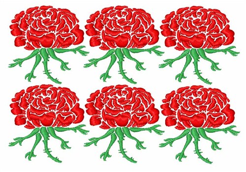 Red Roses Machine Embroidery Design