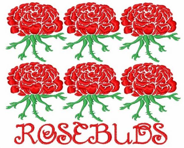 Picture of Rose Buds Machine Embroidery Design