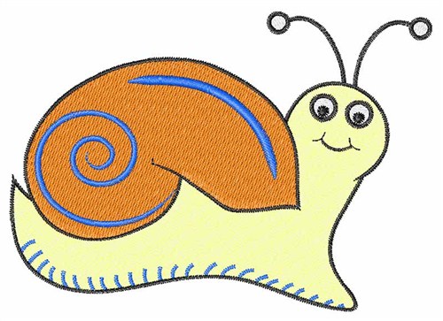 Cute Snail Machine Embroidery Design