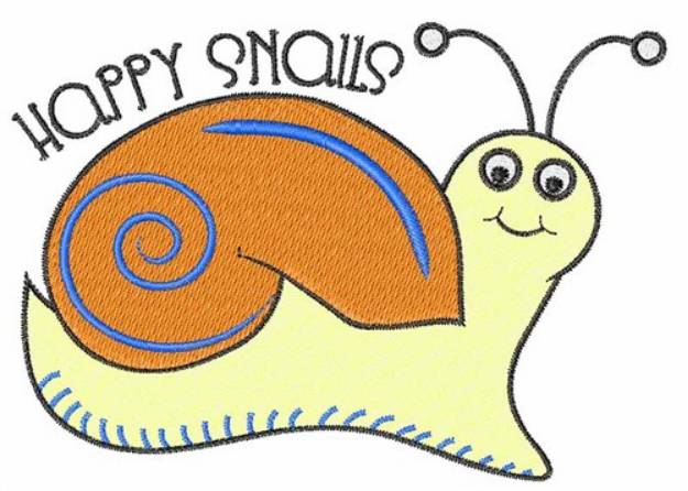 Picture of Happy Snails Machine Embroidery Design