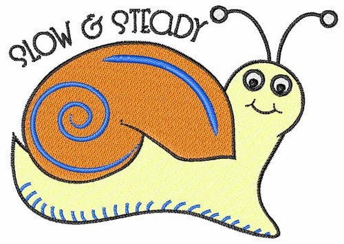 Slow And Steady Machine Embroidery Design