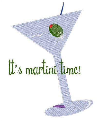 Its Martini Time! Machine Embroidery Design