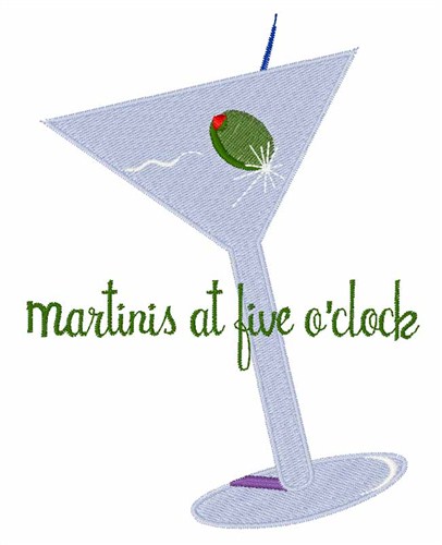 Martinis Machine Embroidery Design