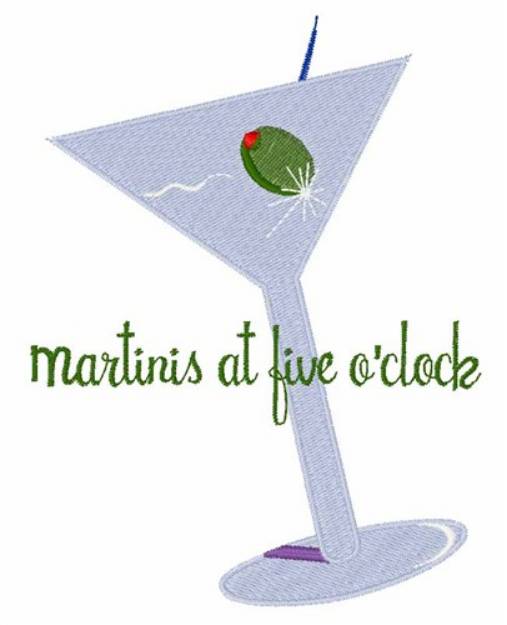 Picture of Martinis Machine Embroidery Design