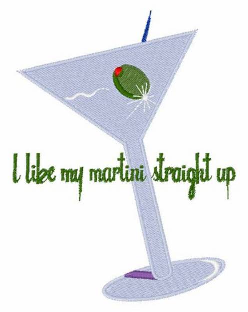 Picture of Martinis Straight Up Machine Embroidery Design