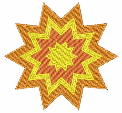 Sun Burst Machine Embroidery Design