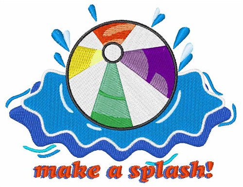 Make A Splash! Machine Embroidery Design