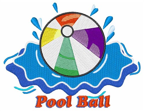 Pool Ball Machine Embroidery Design
