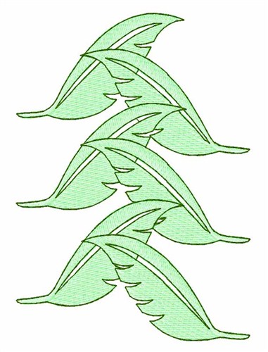 Tropical Leaves Machine Embroidery Design