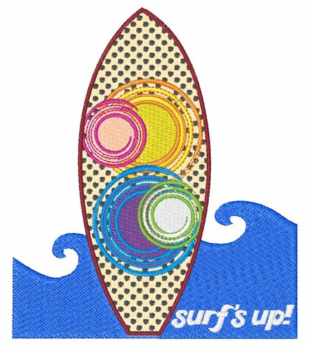 Surfs Up Machine Embroidery Design