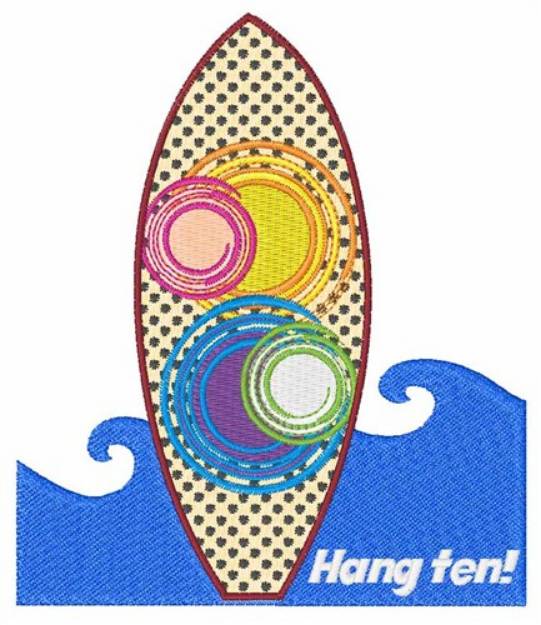 Picture of Hang Ten! Machine Embroidery Design