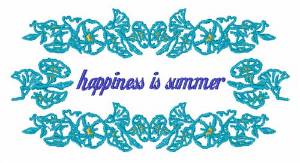 Picture of Happiness Is Summer Machine Embroidery Design