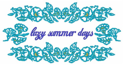 Lazy Summer Days Machine Embroidery Design