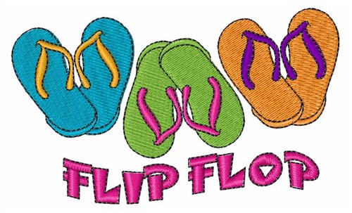 Flip Flop Machine Embroidery Design